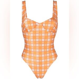 Faithfull the Brand Mona check swimsuit one piece